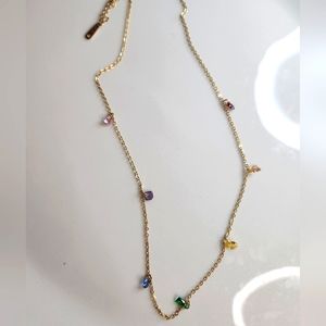 Gold plated over stainless steel colorful necklace ✨️